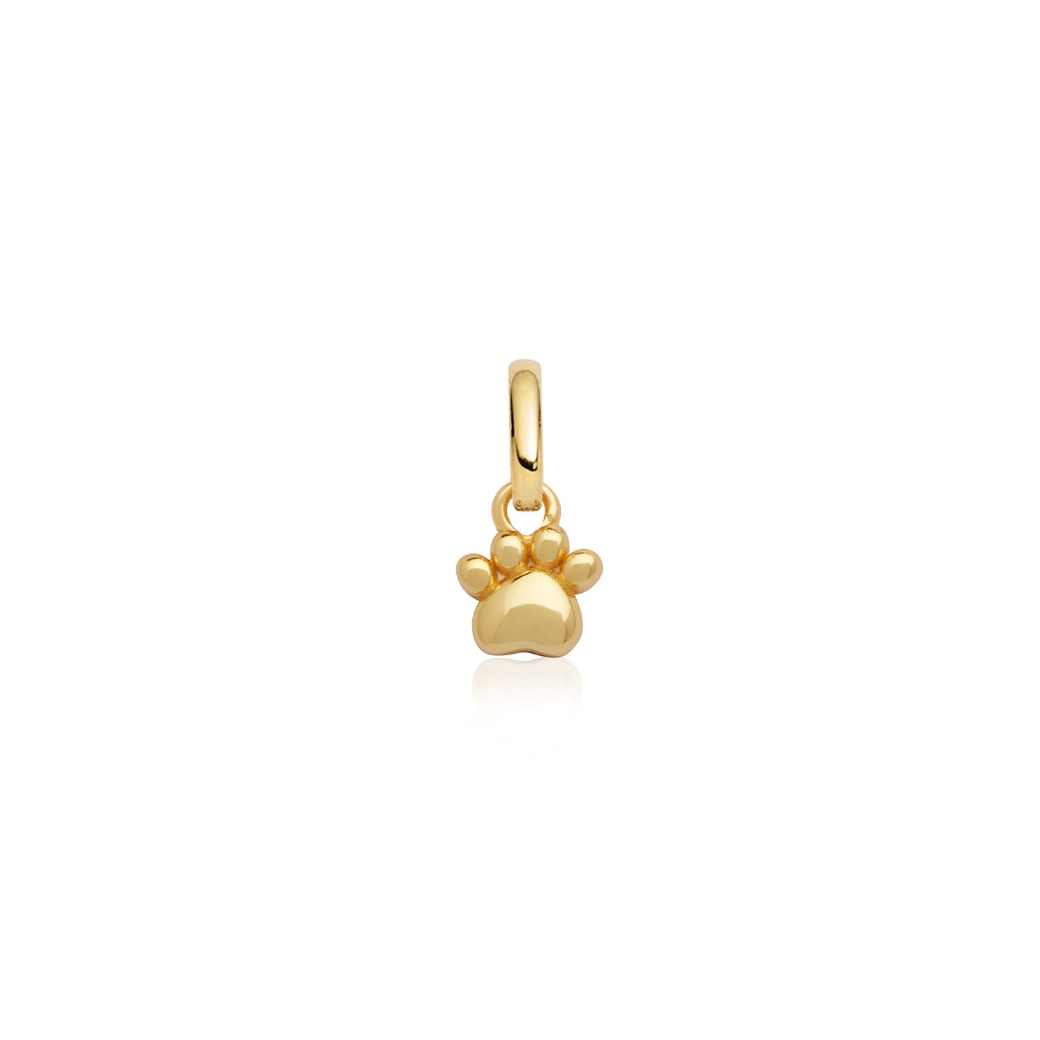 Gold dog paw clearance charm