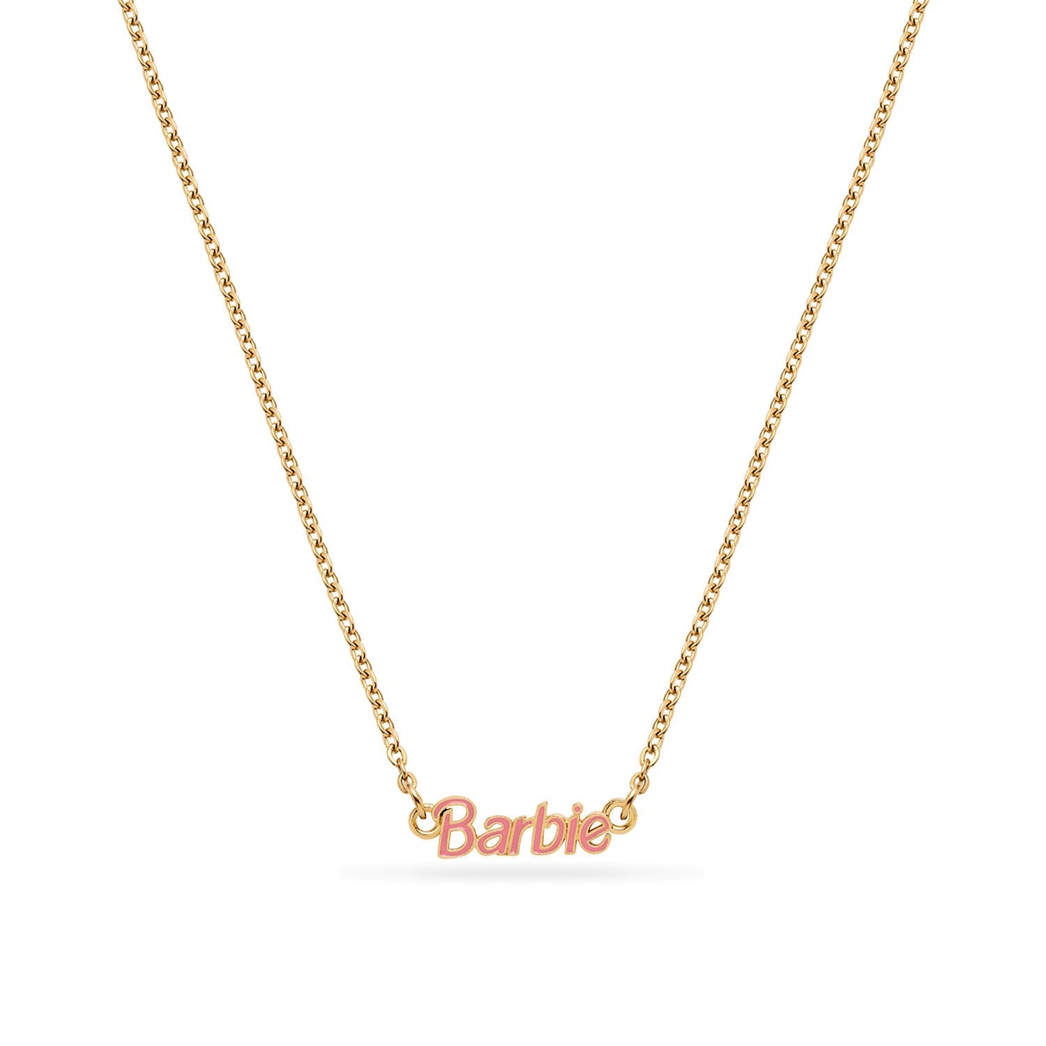 Pink Barbie Necklace (Gold)