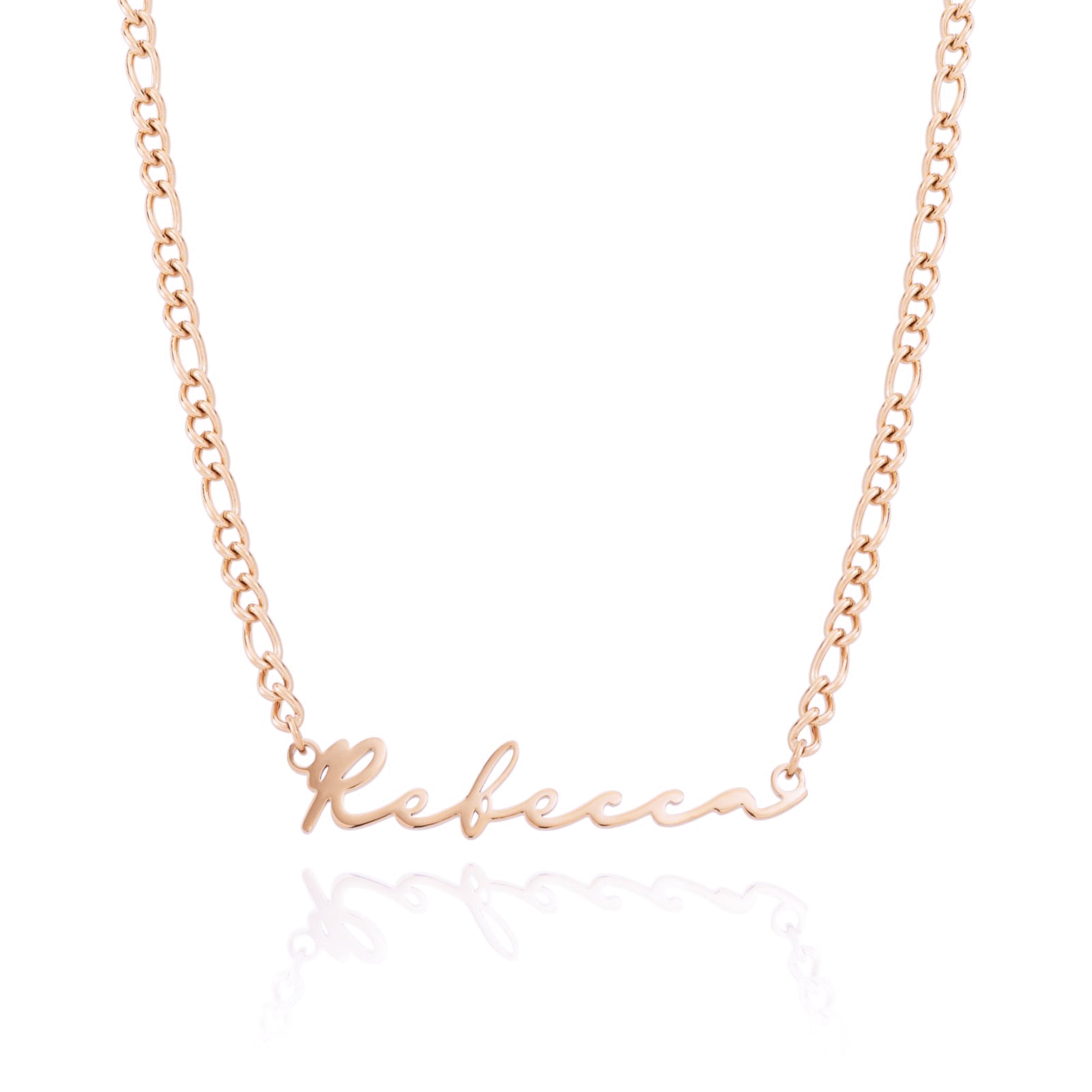 Rebecca sales name necklace