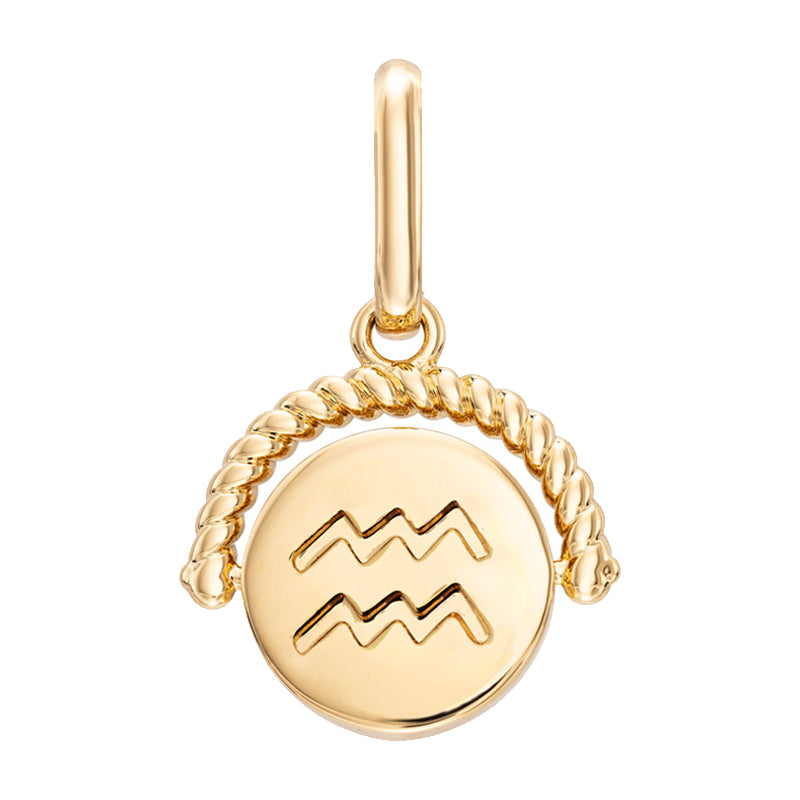 Zodiac Coin Pendant Gold