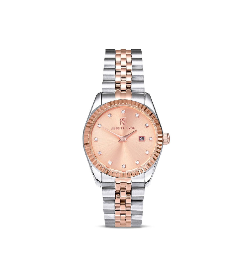 Mini Two Tone Blush Link Belgravia 30 Watch