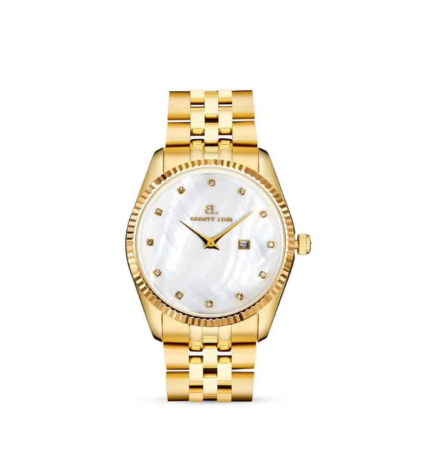 Gold Pearl Link Belgravia 36 Watch