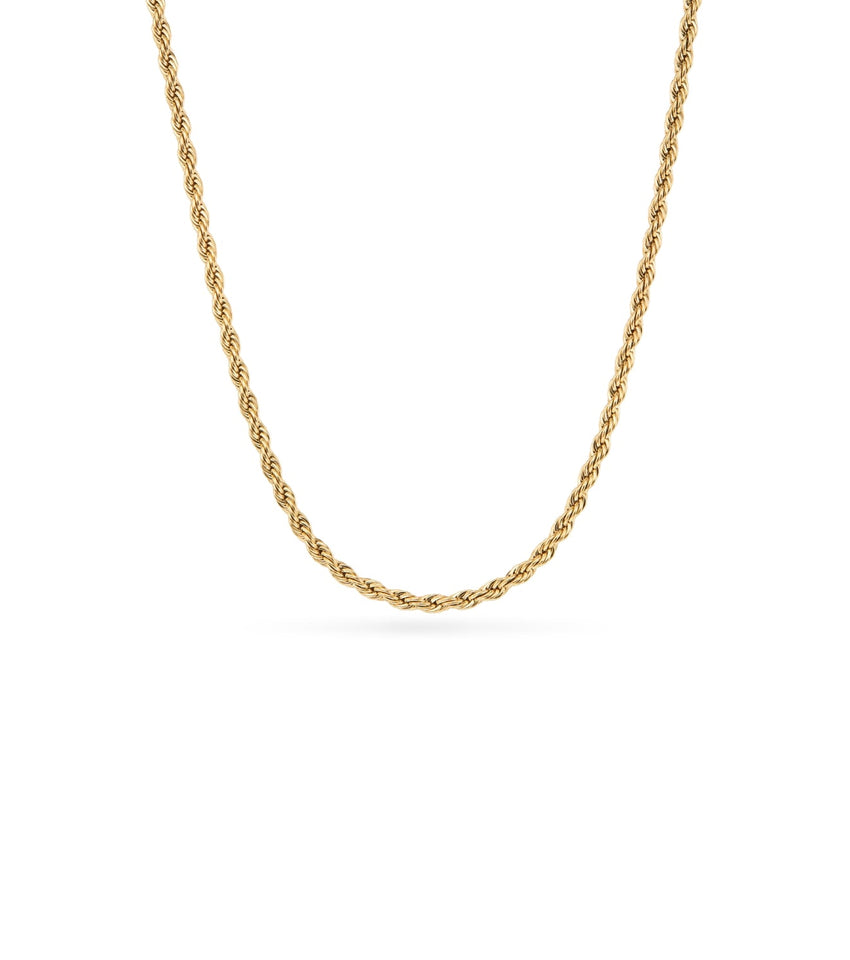 Layering Small Rope Chain Necklace (Gold)