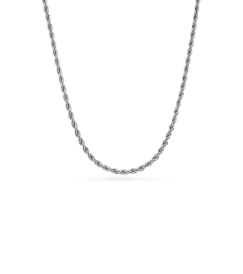 Layering Small Rope Chain Necklace (Silver)