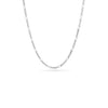 Layering Small Figaro Chain Necklace (Silver)