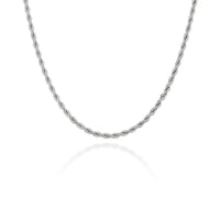 Small Rope Chain Necklace (Silver)