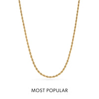 Layering Small Rope Chain Necklace (Gold)