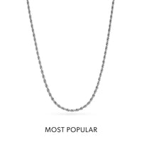 Layering Small Rope Chain Necklace (Silver)