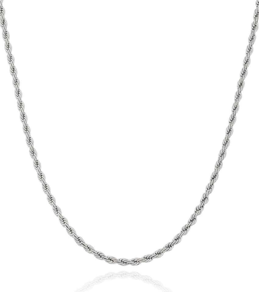 Small Rope Chain Necklace (Silver)