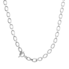 Layering Oval Link Chain Necklace (Silver)