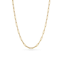 Paperclip Chain Necklace (Gold)