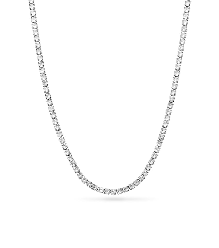 Tennis Necklace (Silver)