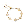 Shimmer Pavé Clover Bracelet (Gold)