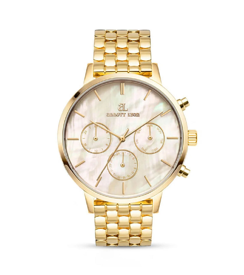 Gold Pearl Link Nueva 40 Watch