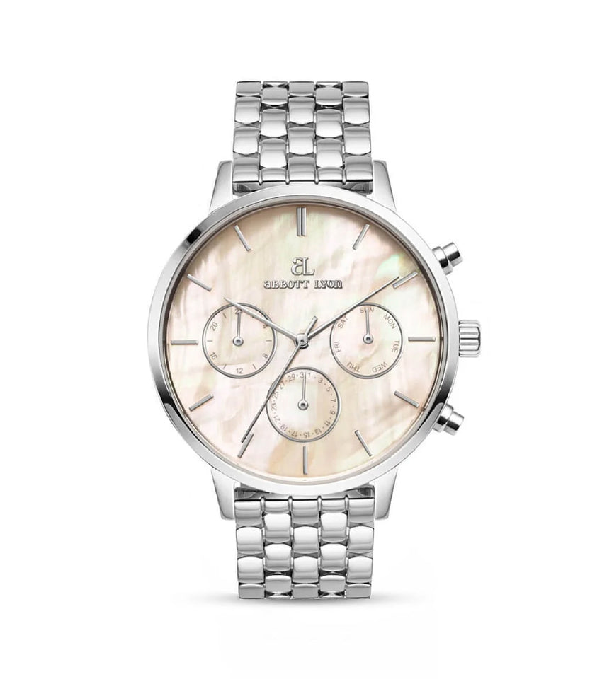 Silver Pearl Link Nueva 40 Watch