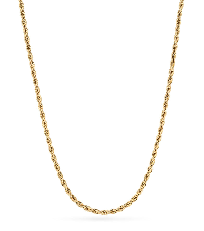 Layering Small Rope Chain Necklace (Gold)