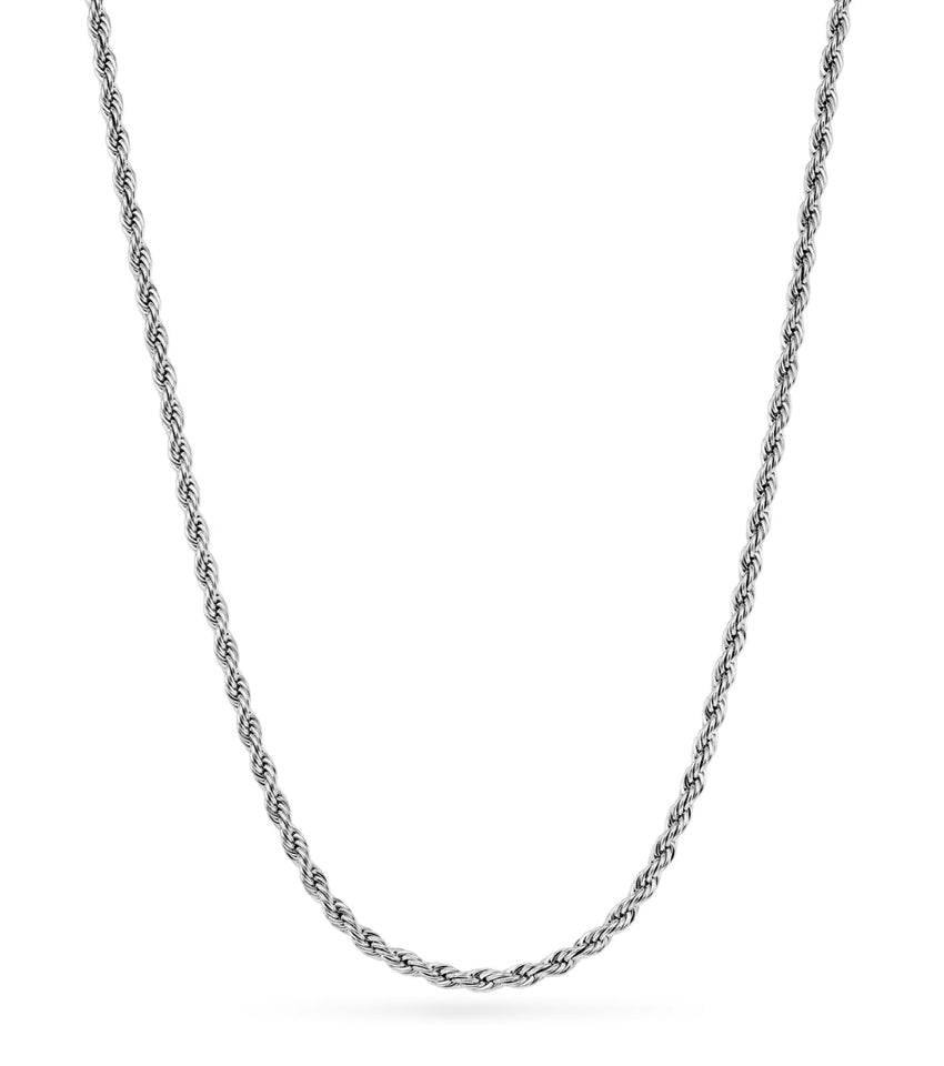 Layering Small Rope Chain Necklace (Silver)