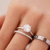 Round Cut Solitaire Ring (Silver)