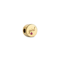 Baby Girl Bracelet Charm (Gold)