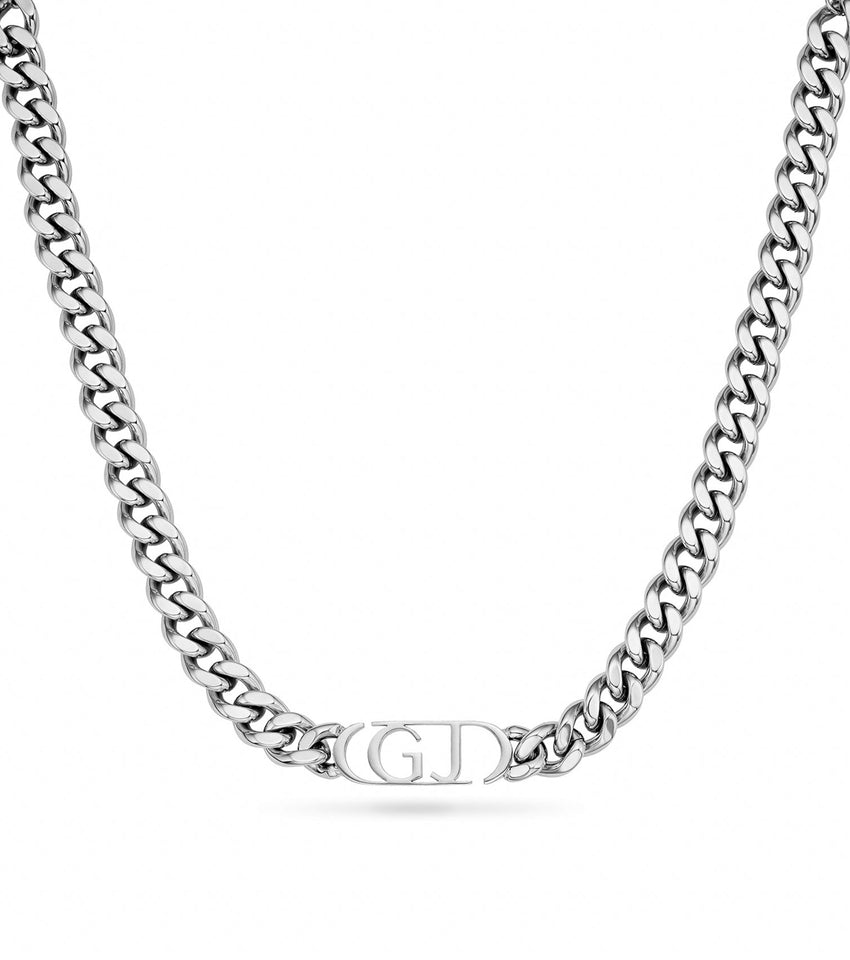 Chunky Initial Choker (Silver)