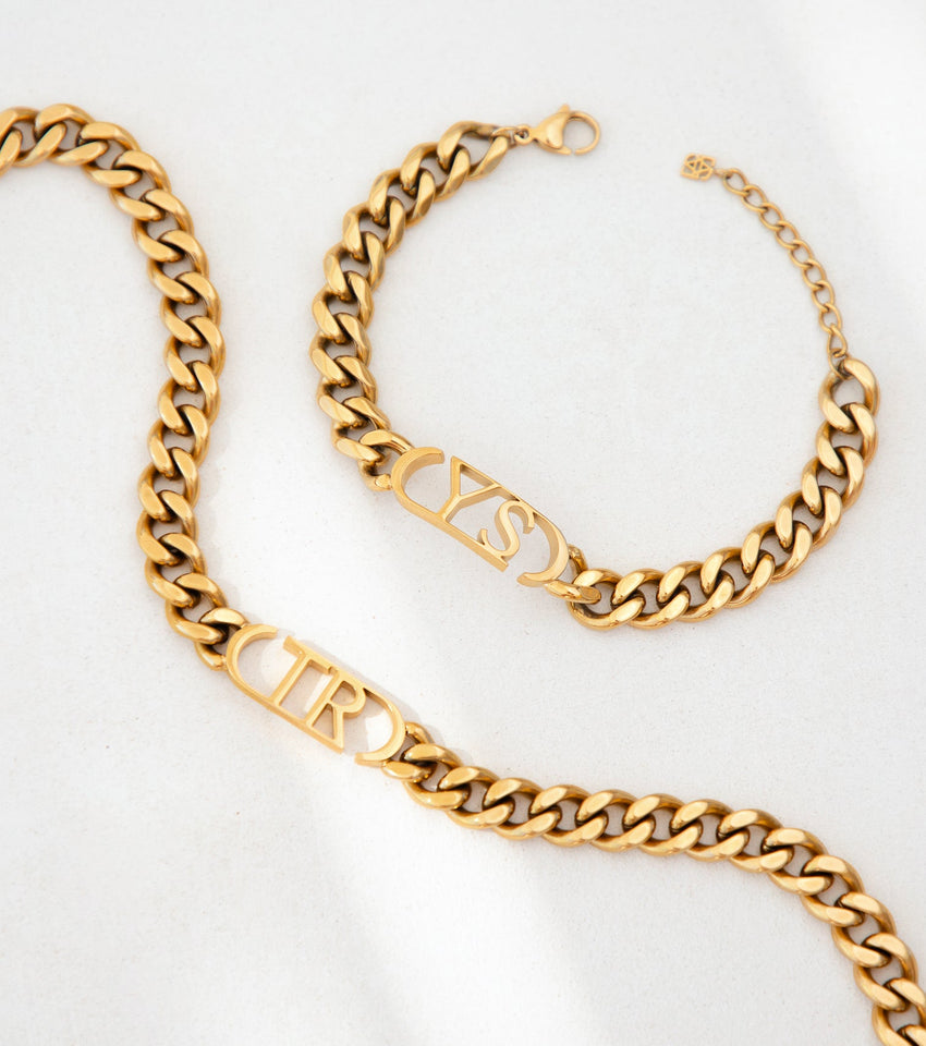 Chunky Initial Choker (Gold)