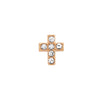 Made Mine Charms - Crystal Cross Charm (Rose Gold)