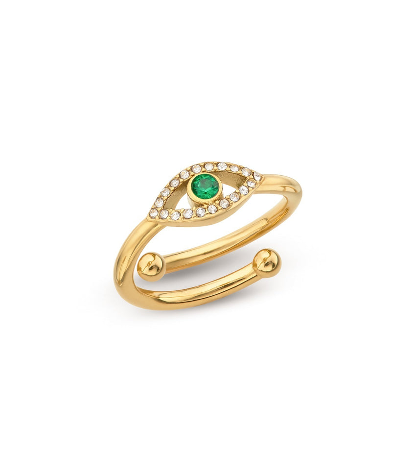Custom Evil Eye Ring (Gold)