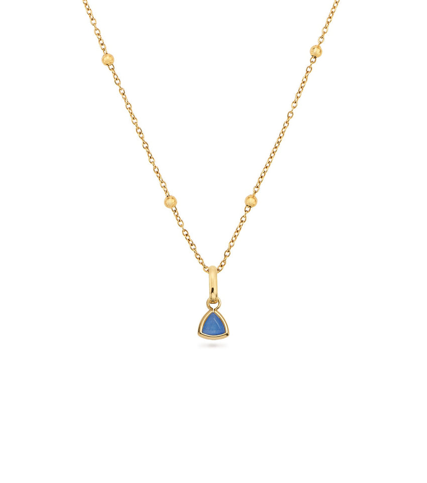 Droplet Birthstone Necklace (Gold)