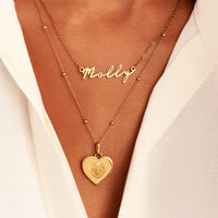 Uniquely Yours Fingerprint Heart Necklace (Gold)