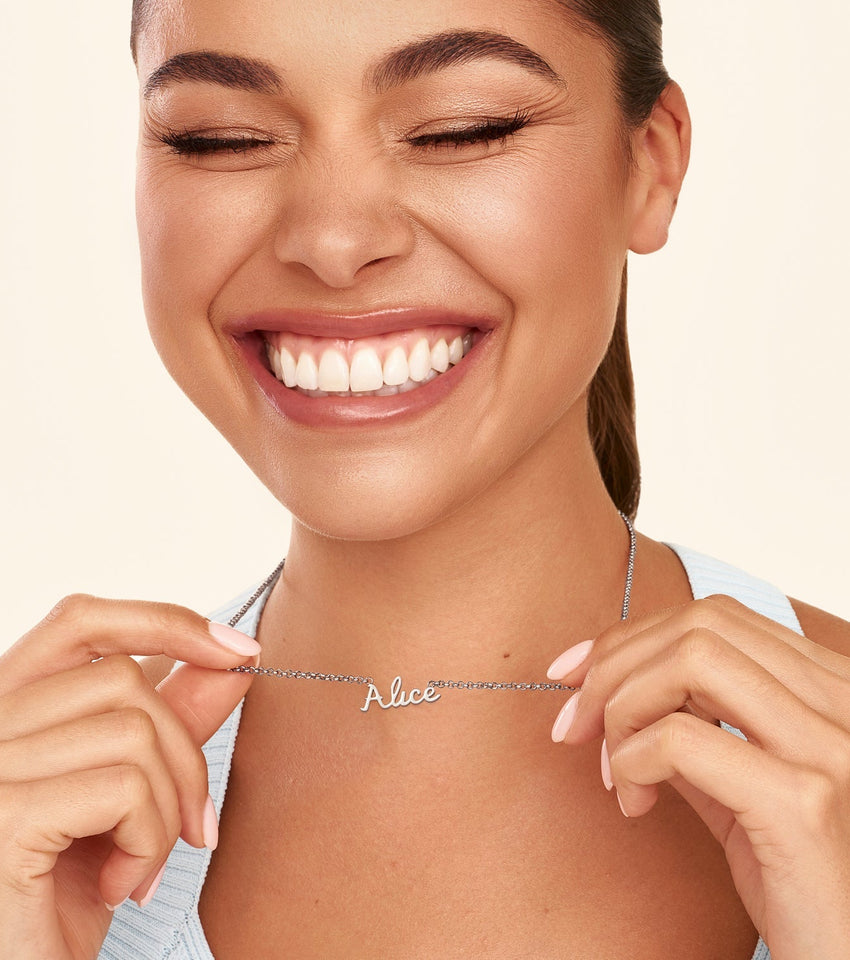 Cursive Name Necklace (Silver)