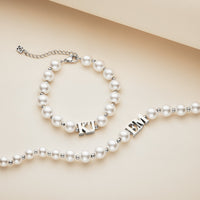 Lunar Pearl Initial Choker (Silver)