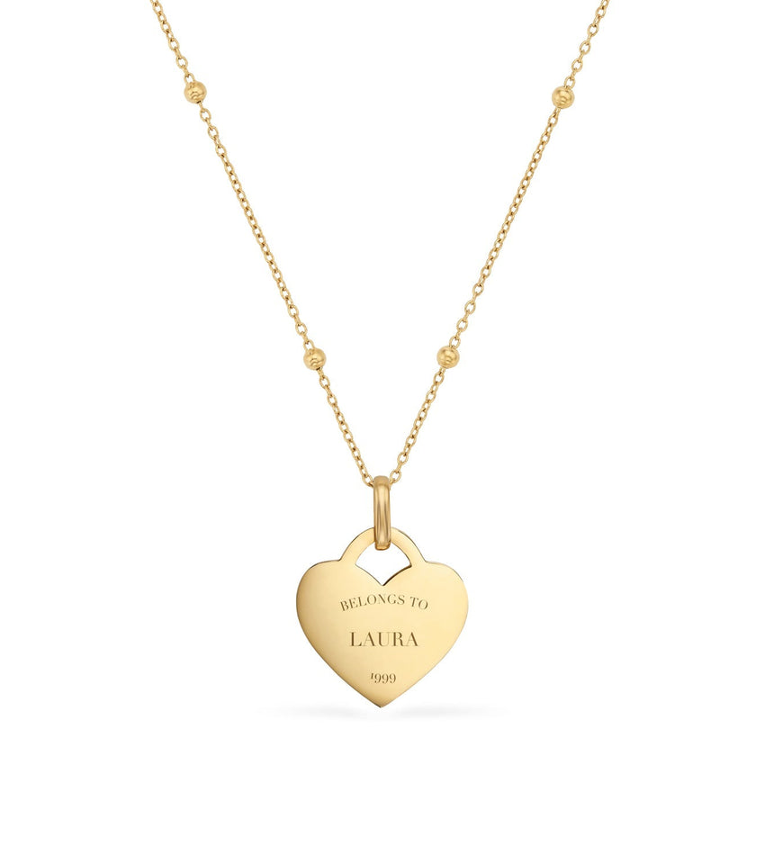 Heart Token Necklace (Gold)