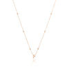 Mini Letter Sphere Chain Necklace (Rose Gold)