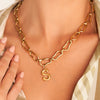 Molten Initial Necklace (Gold)