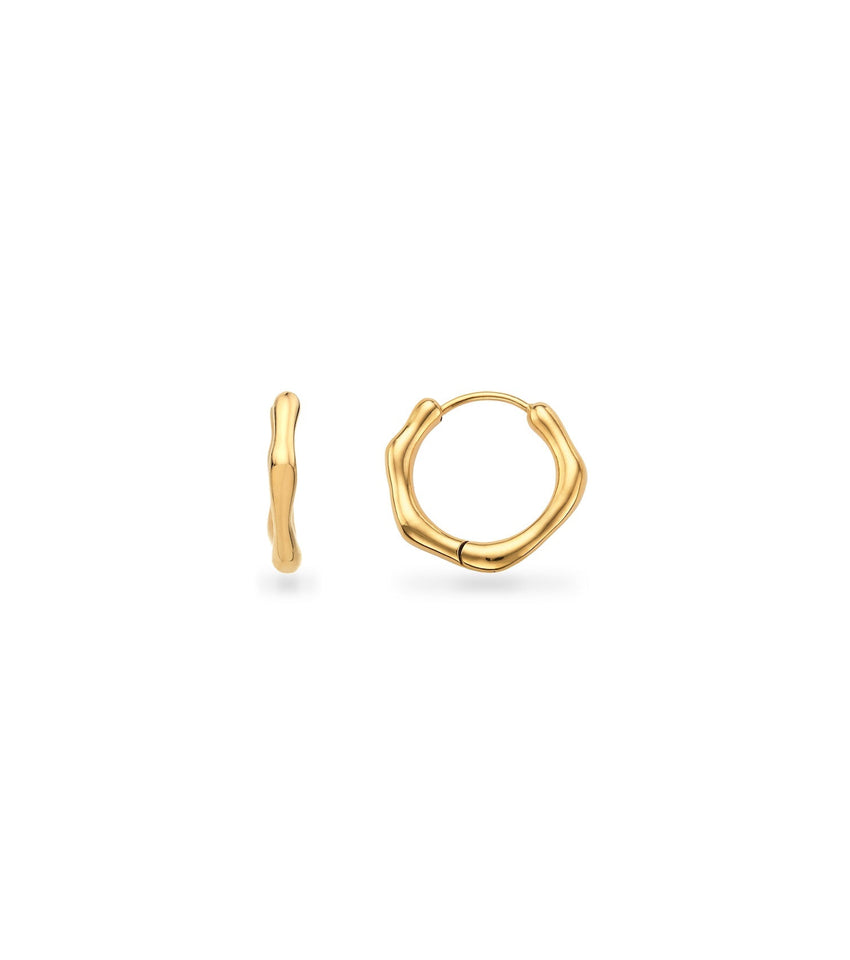 Molten Hoop Earrings (Gold)