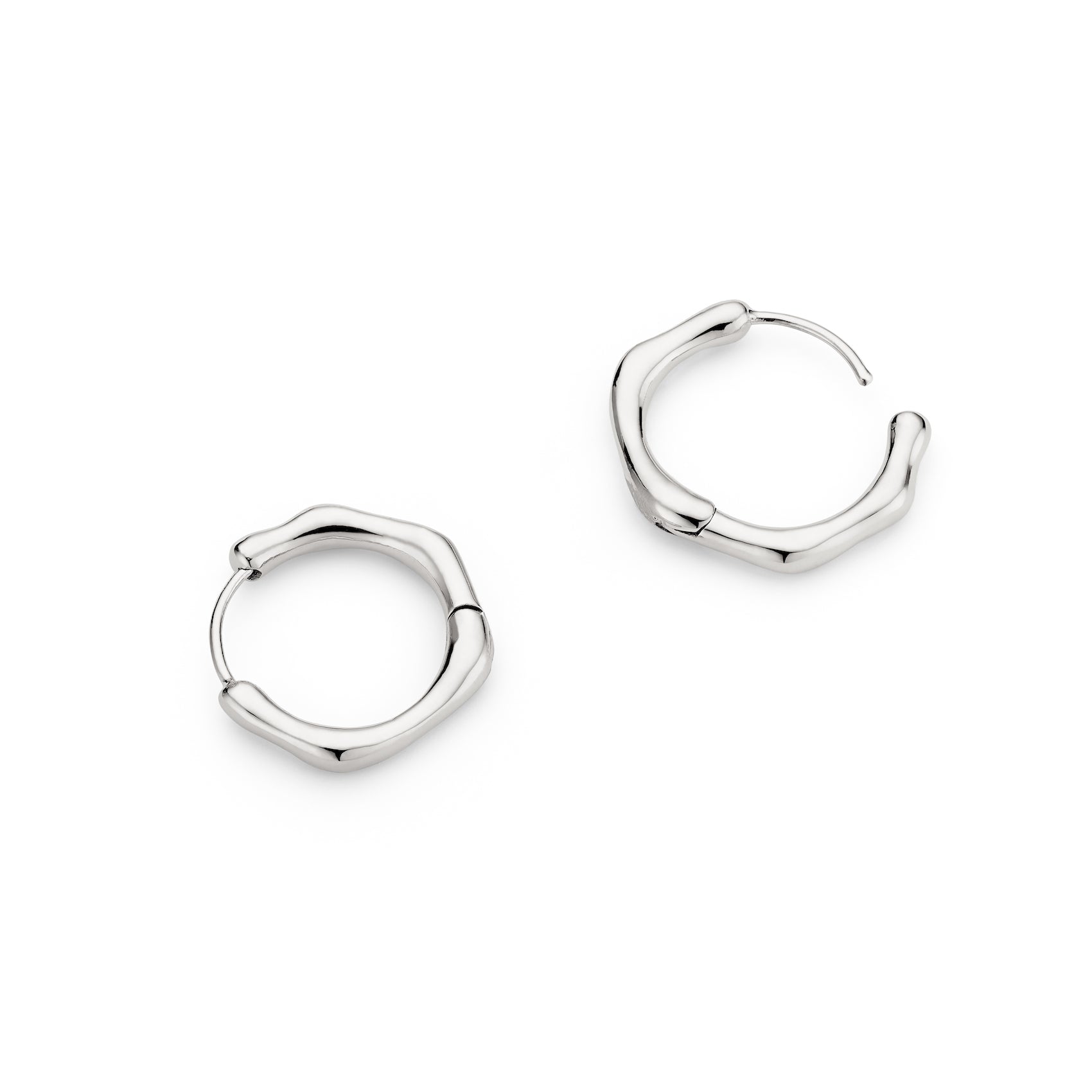 Molten Hoop Earrings (Silver) – Abbott Lyon