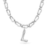 Molten Initial Necklace (Silver)