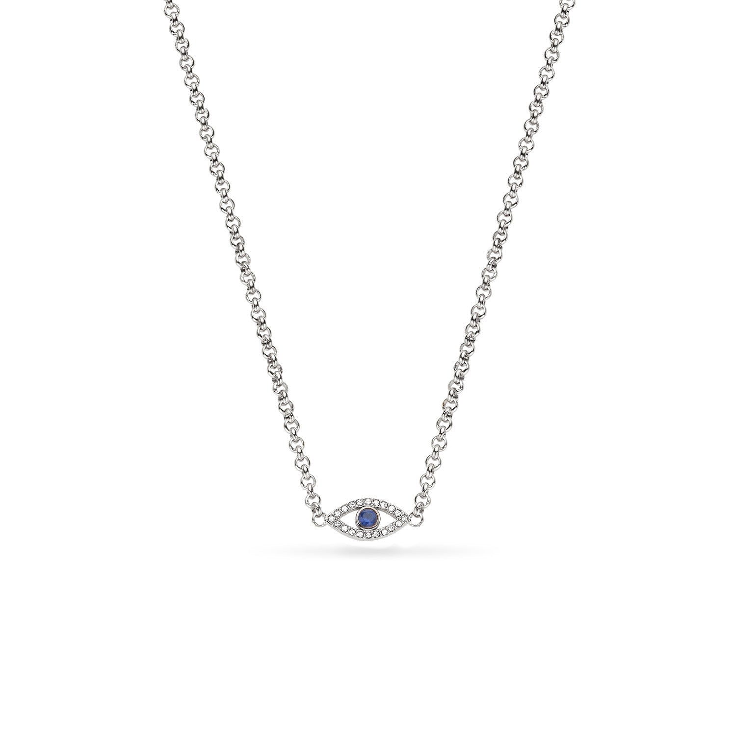 925 Sterling Silver Diamond and Blue Sapphire Evil Eye Pendant, Diamond Evil Eye Charm, Blue Sapphire Evil Eye Charm, Handmade Evil hotsell Eye