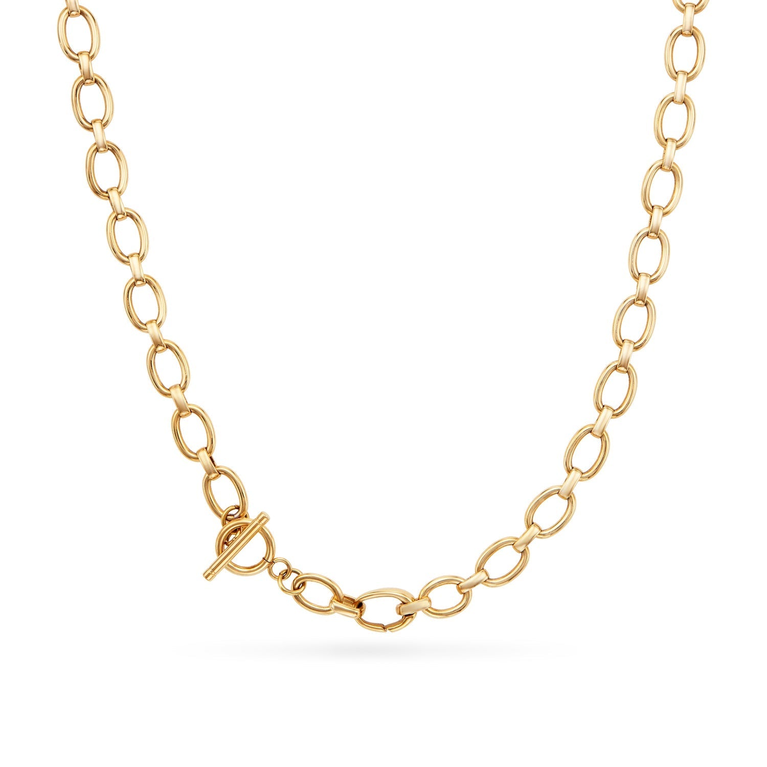 Necklace 20” round newest and oval link gold tone