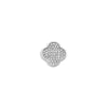 Shimmer Pavé Clover Charms (Silver) - Plain