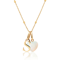 Personalised Initial & Birthstone Necklace (Gold)