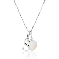 Personalised Initial & Birthstone Necklace (Silver)