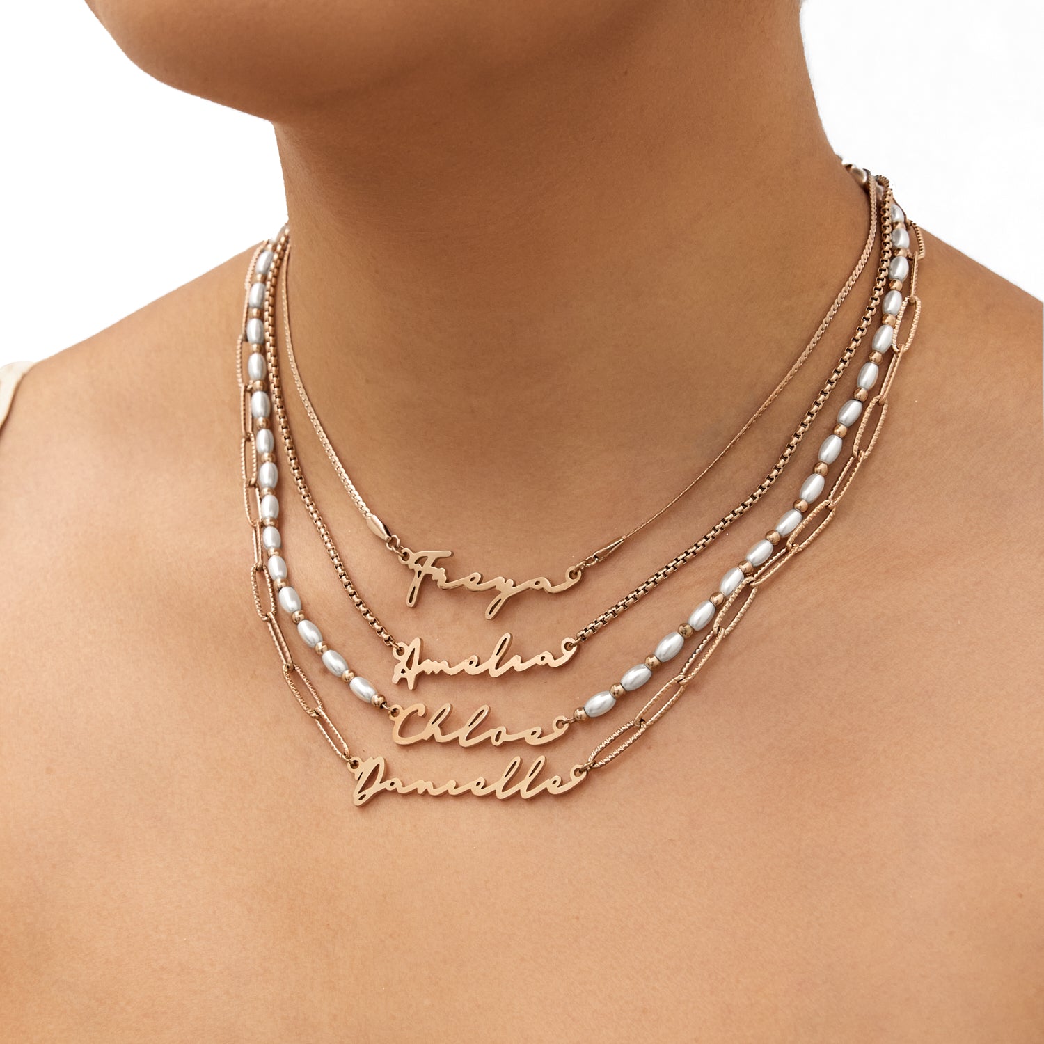 Signature Name Necklace (Rose Gold) – Abbott Lyon