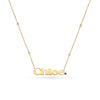 Retro Name Necklace (Gold)