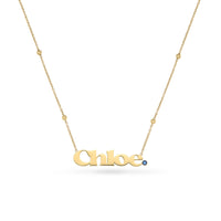 Retro Name Necklace (Gold)