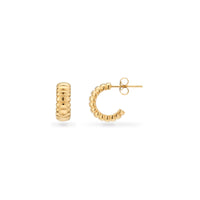 Rope Hoop Earrings (Gold)