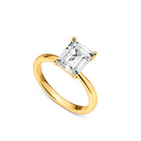 Emerald Cut Solitaire Ring (Gold)