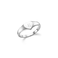 Small Heart Signet Ring (Silver)