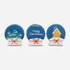 Happy Christmas Snow Globe Trio