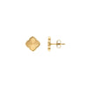Textured Clover Stud Earrings (Gold)